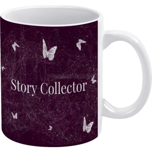 Collector of Stories White Mug 11 Oz Funny Ceramic Coffee/Tea/Cocoa Mug Unique Gift Story Stories Fangirl Fandom Polandbananasbo