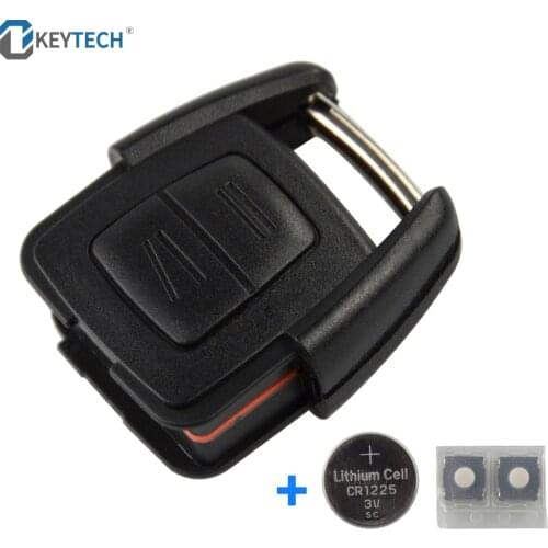 OkeyTech Remote Car Key Shell For Vauxhall Opel Astra Zafira Omega Vectra With 2 Switches &1 Battery 2 Buttons No blade
