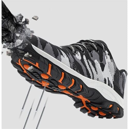 35-46 Women Sneakers Mesh Breathable Steel Toe Cap Work Safety Shoes Women Casual Shoes Fashion Lightweight Protective Boots