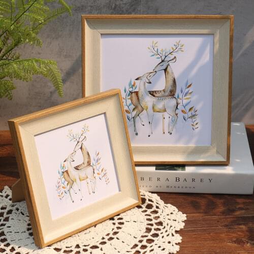 5/6/7 Inch Nordic Square Photo Frame Setting Cross Stitch Frame Square Resin Photo Frame Photo Frame Picture Frame Wall Hanging