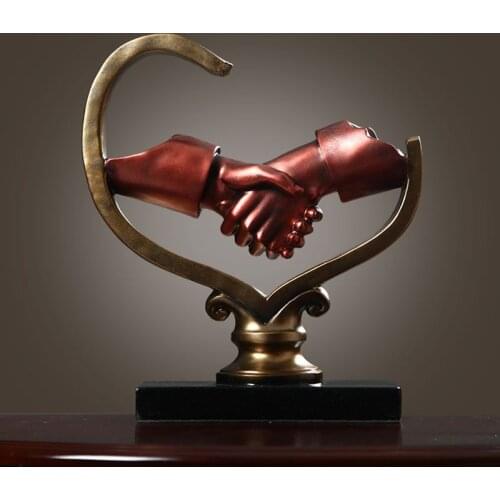 Body model ar SHAKE HANDS MODEL FIGURINES ABSTRACT HAND IN HAND FIGURES STATUE RESIN CRAFTS HOME OFFICE DESK DECORATION ORNAMENT