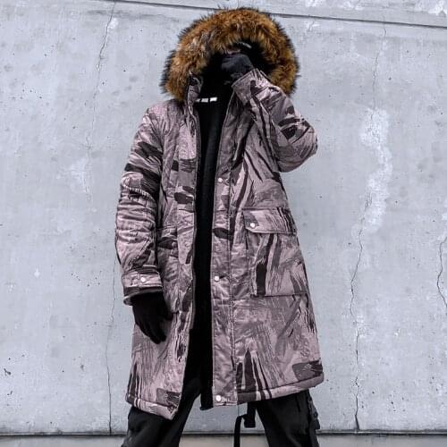 2019 Winter Warm New Mens Camo Fashion Hip Hop Thick Warm Cotton Camouflage Jacket Warm Coat US Size