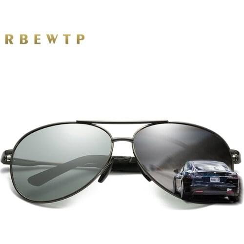 RBEWTP 2019 Lens Photochromic Sport Polarized Sunglasses Men Driving Day and Night Vision Goggles Sun Glasses Eyeglasses 8011