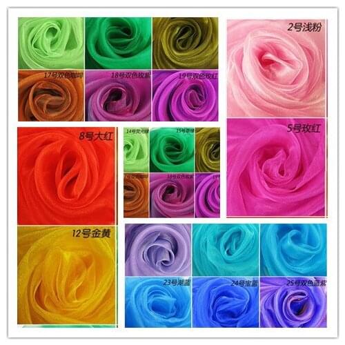 Soft Crystal Organza Fabric Wedding Party Background Arch Decoration Fabric Wedding Drape Snow Yarn 10 meters 75 cm Width