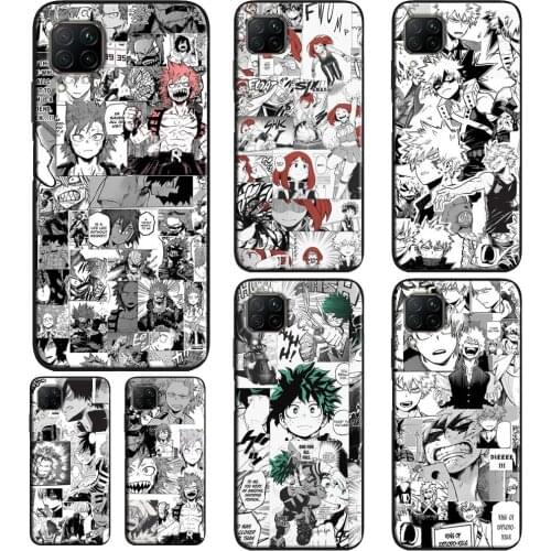 My Hero Academia Manga Collage BNHA Soft Cover For Huawei P40 Lite Mate 20 10 P30 P20 Pro Case For Huawei P Smart 2021 2019