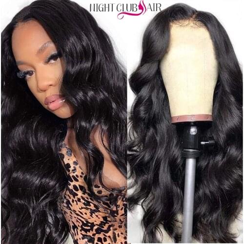 Night Club Human Hair Lace Frontal Wigs Body Wave Lace Front Wig Long Closure Body Wave Wigs For Black Women
