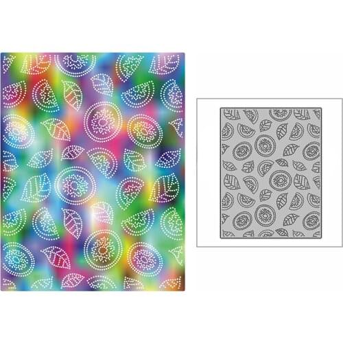 New Dotted Leaves Circle Background Plate 2021 Metal Cutting Dies for DIY Scrapbooking and Card Making Embossing Craft No Stamps