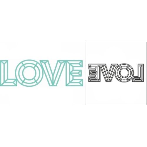 New Artistic Love Bold Script 2020 Metal Cutting Dies for DIY Scrapbooking and Card Making Decorative Embossing Craft No Stamps