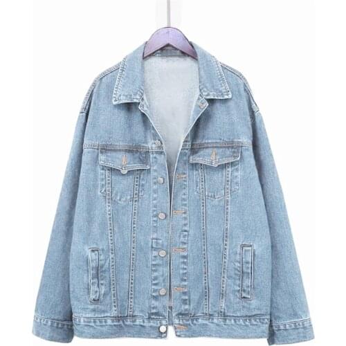 Autumn Womens jacket Korea Fashion Denim Jacket Female Plus size 5XL bomber Outerwear Woman Basic Jeans Coats Casaco Feminino