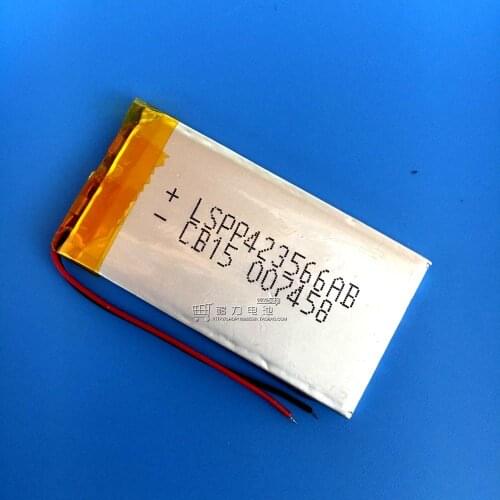 3.7V polymer lithium battery, 423566 1500mAh navigator, PSP e-book recorder Rechargeable Li-ion Cell