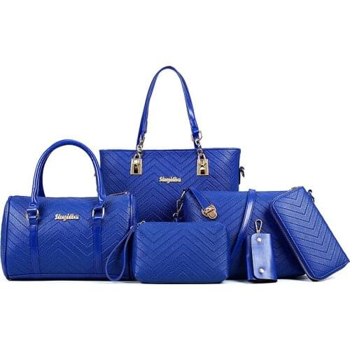 Luxury Handbags Women Bags Designer 2019 Purses and Handbag Set 6 Pieces Large-capacity composite bag Female Bolsa Feminina