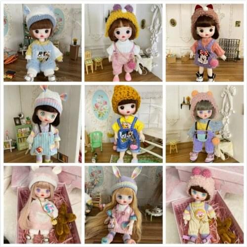 Jointed doll BJD Mini doll hand make up face doll 17cm dolls selling with clothes