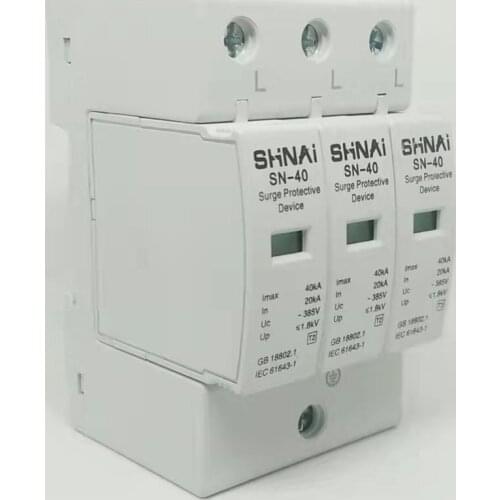 SPD 20KA 40KA 3P surge arrester protection device electric surge protector D 385V AC