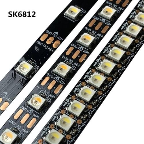 SK6812 RGBW RGBWW (Similar WS2812B) 4 In 1 Chip Individual Addressable Led Strip CW WW 30/60/144 Leds/Pixels/m DC5V LED Light