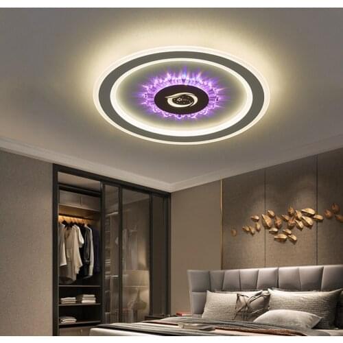 Nordic Led Round Ceiling Lamp Living Room Dining Room Study Bedroom Light Modern Simple Acrylic Dimmable LED Ceiling Light