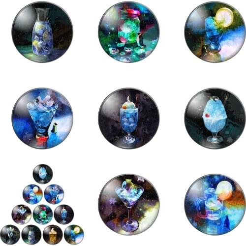 Delicious Ice Drinks Hot Summer 12mm/20mm/25mm/30mm Round Photo Glass Cabochon Demo Flat Back Making Findings