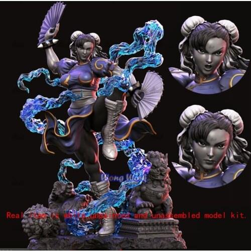 Wong Work Unpainted Double Head Ver.1/6 Scale 35cmH 1/4 52cmH 3D Printing Unassembled Garage Kits Model Kit Figure TTG-210421-04