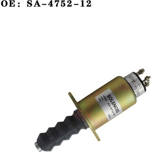 High quality new excavator parts flameout solenoid valve stop solenoid valve flameout switch OE: SA-4752-12 Made in China