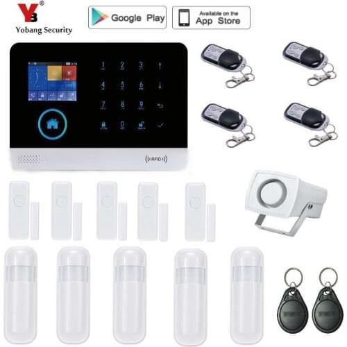 Yobang Security Android IOS app remote control WIFI GSM TWO-in-one alarm system high quality gsm alarm system