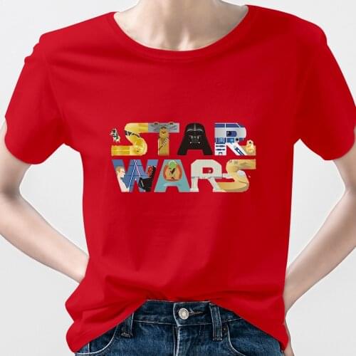 Star Wars T shirt Women Top Brands Disney Clothing Fashion Trend Streetwear Tshirt Female Hipster Punk O-neck Camiseta Mujer