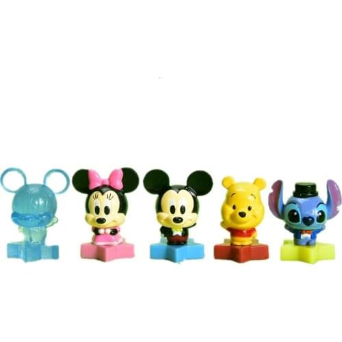 10pieces/lot mini mouse bear pvc doll Furnishing articles gift Childrens toys