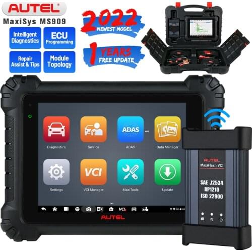 2021 Autel MaxiSys MS909 Automotive Scan Tool,36+ Service with Intelligent Diagnostic Tool,J2534 ECU Programming & Coding