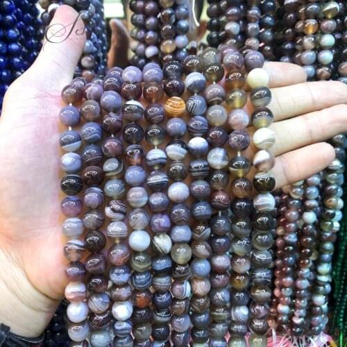 Natural Stone Persian Gulf Agate Beads Round Loose Beads Semi Precious Stone For Jewelry Making