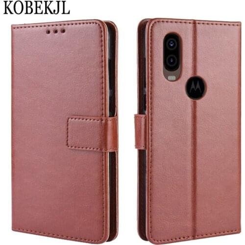For Motorola One Vision Case Flip Wallet PU Leather Bag Phone Case For Motorola Moto One Vision OneVision XT1970 Case Back Cover