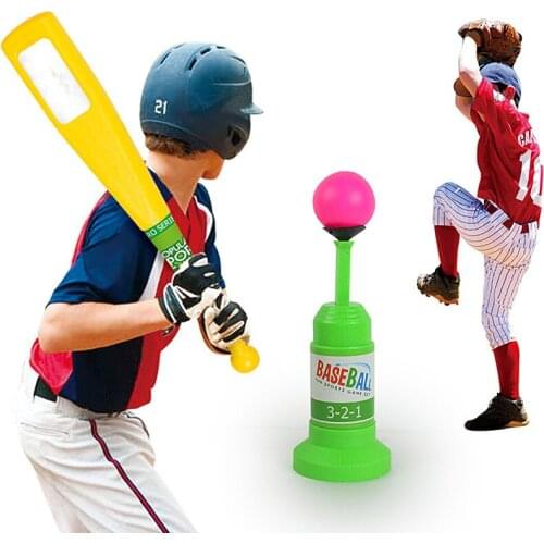 Kids Baseball Practice Auto-Bounce Baseball Toy Fun Family Outdoor Game Toys Pop Up Batting Practice