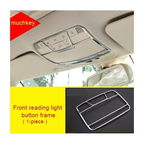 For Benz E class 2016-2019 ABS Front reading light button frame chrome molding trim 1pc