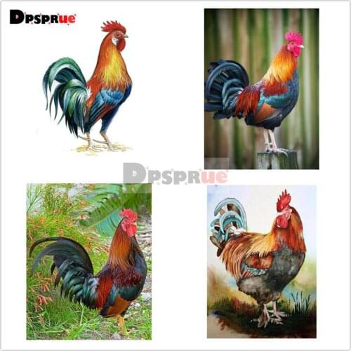 Dpsprue Full Square/Round Drill 5D DIY Diamond Painting Kit "Animal cock" 3D Embroidery Cross Stitch 3D Home Decor Gift