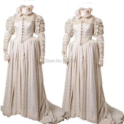 Tailored!Elegant Duchess Queen Marie Antoinette Day Court regency Renaissance Gothic Theater medieval Gown Ball dress HL-200