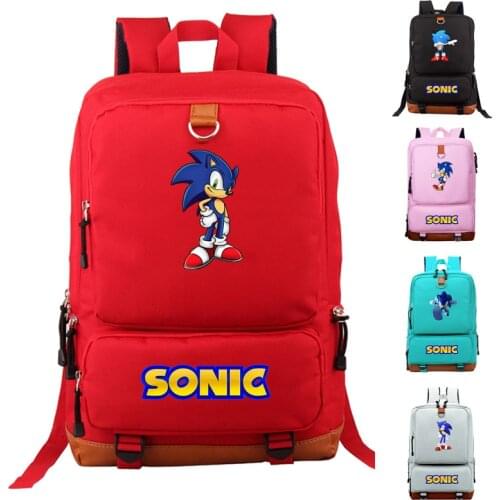 Super Sonic Shadow Laptop Backpack Women Men Canvas Backpack School Bags for Teenage Girls Boys Large Capacity Travel Bags