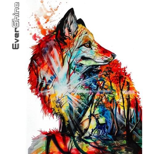 Evershine 5D DIY Diamond Painting Fox Embroidery Sale Diamond Mosaic Animal Full Square Round Drill Rhinestone Picture Wall Art