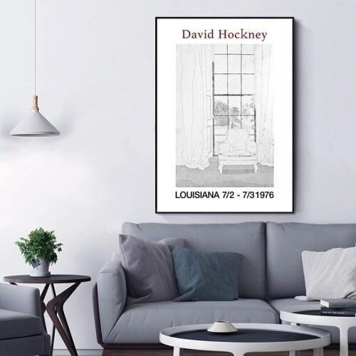 Modern Sketch Painting David Hockney Louisiana Prints Canvas Art Picture For Living Room and Bedroom Home Wall Poster Decoration