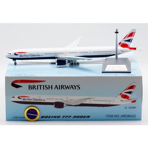 1:200 Alloy Collectible Plane Gift ARD ARDBA22 British Airways Boeing B777-300ER Diecast Aircraft JET Model G-STBP With Stand