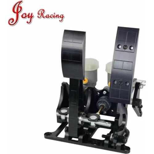 0.625“/0.7"/0.75“/0.875"/0.938"/1" Master cylinder Hydraulic Clutch CNC Billet Floor Mounted Brake Pedal Box kit with 2 tanks