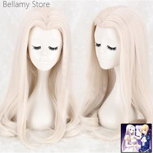 Fate stay night Fate Zero Irisviel von Einzbern Cosplay Costumes Hair Wigs+Wig Cap