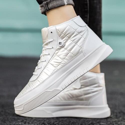 New Mens Trendy High-top All-match Fashion Lightweight Platform Sneakers Breathable Running Shoes Outdoor Lace-up Casual Shoes