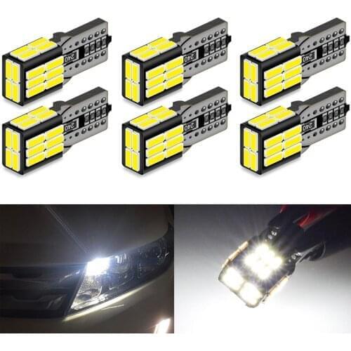 6pcs T10 W5W LED Canbus Bulbs 24SMD 4014 Led Interior Lights for Venza Tacoma Auris Rav4 Land Cruiser Toyota Camry Corolla Prius