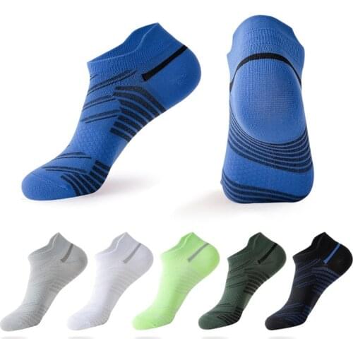 Summer Sport Ankle Socks Women Men Cotton Outdoor Basketball Cycling Running Mesh Breathable Non-Slip Short Boat Travel Socks