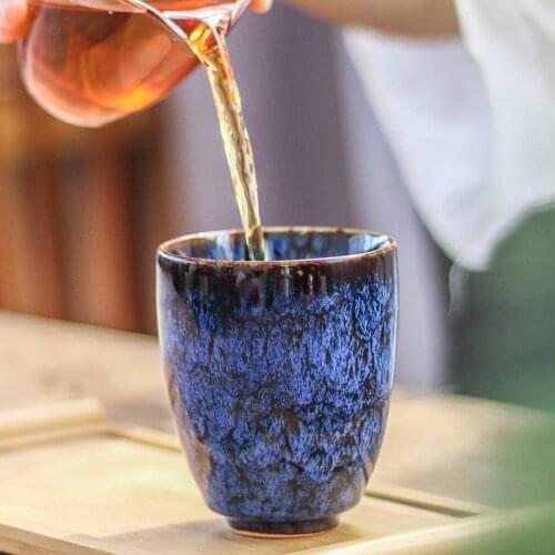 Master Cup Large Kiln Baked Tianmu Ceramic Single Cup Cup Tea Cup Shot Glasses Set Coffee Cup Set
