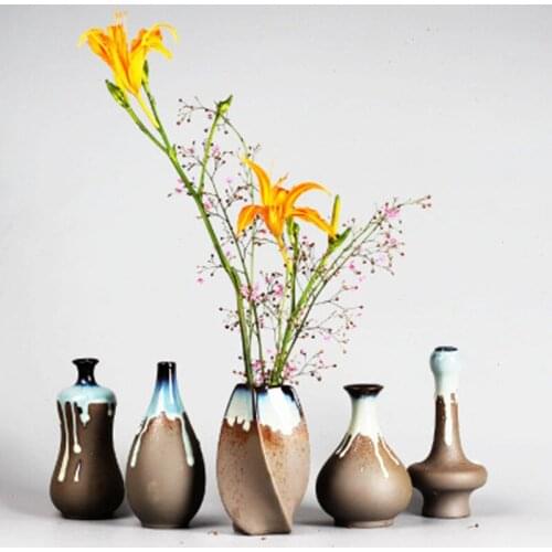 Fashion Ceramic Table Ceramic Vase Modern Chinese Crafts Jewelry Simple Ceramic Vase Creative Corridor Home Wedding Decoration