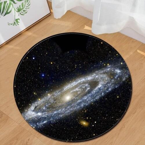Cartoon 3D Printed Galaxy Planet Round Carpet Outdoor Child Playing With Rugs Kids Room Anti-Slip Rug Parlor Sofa Floor Carpets