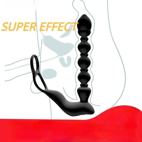 Male Prostate Massage Vibrator Penis Vibrator Ring Anal Plug Stimulator Butt Plug Delay Ejaculation Ring Toy For Men