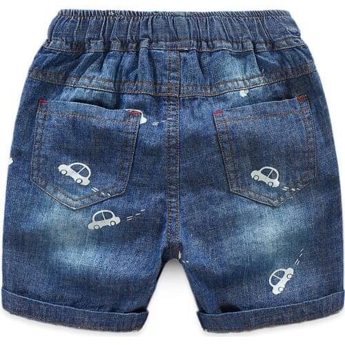 2018 New Style Cute Summer Children Boys Shorts Carton Denim Cotton Shorts For 2-7 Years Kids Wear BC173