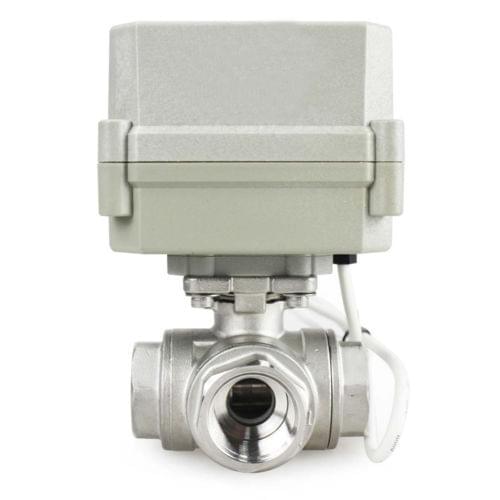 New 1/2" To 1" 3 Way L Port SS304 Motorized Ball Valve, Electrical Ball Valve