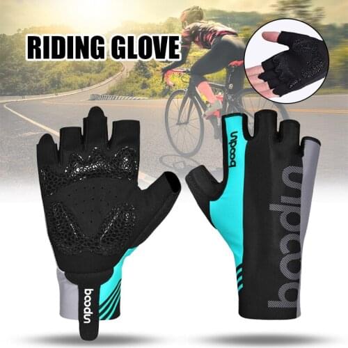 Unisex Half Finger Gloves Non-slip Padded Riding Short Open Finger Glove Soft Elastic Sports Fitness Hand Wear Bike Bicycle