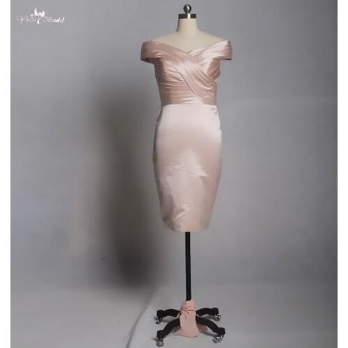 LZF015 Candy Color Prom Dress Pleat Straight Dress Bridesmaid Dresses