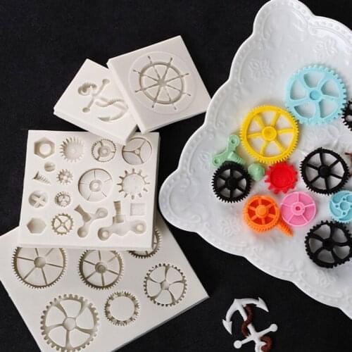 Industrial Machinery Gears Silicone Mold Fondant Mould Cake Decorating Tool Chocolate, Gumpaste Mold, Sugarcraft ,Kitchen Gadget